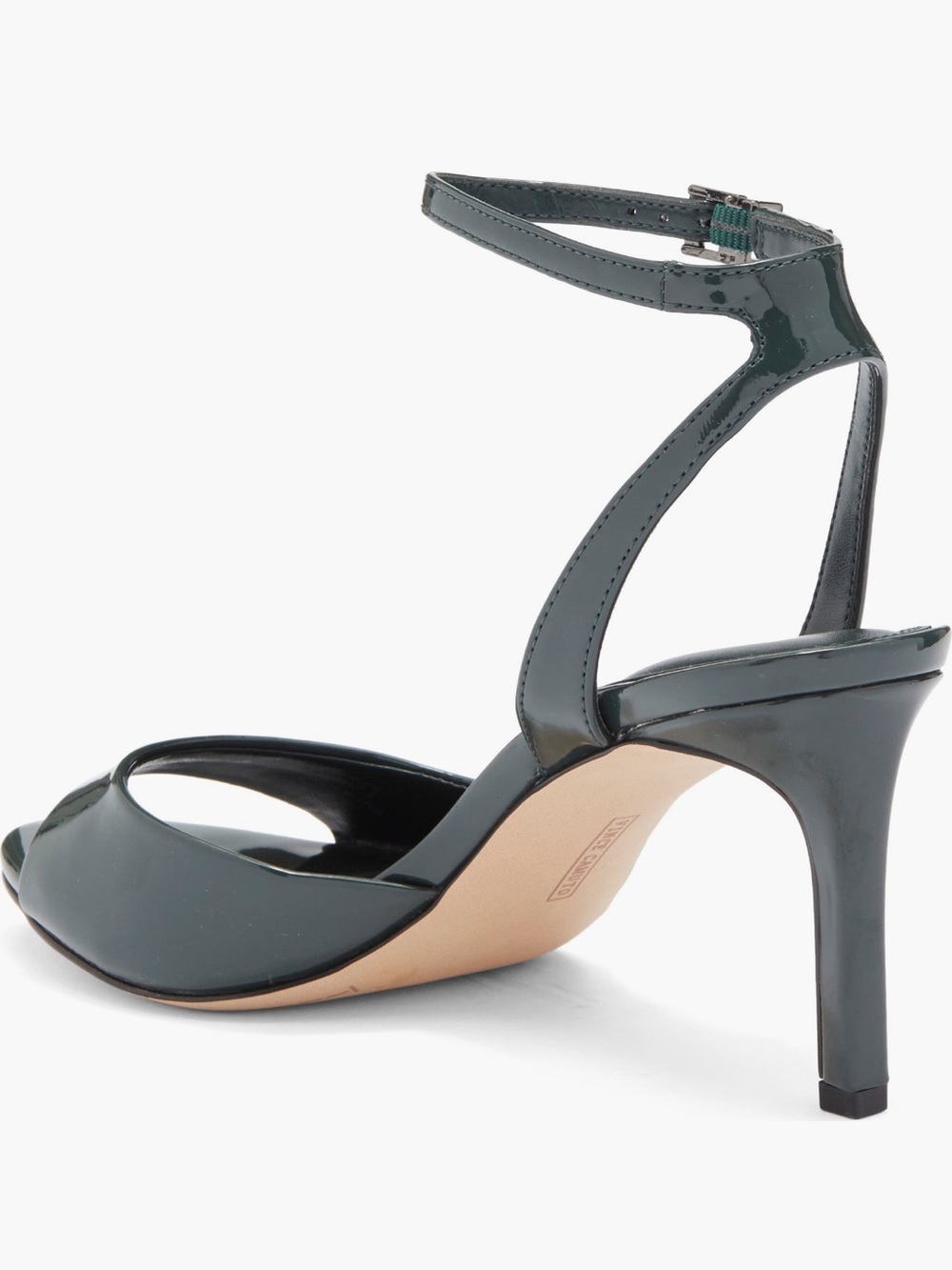 Vince Camuto Emerald Patent Open-Toe Ankle-Strap Heels sz 7.5 - Picture 6 of 12